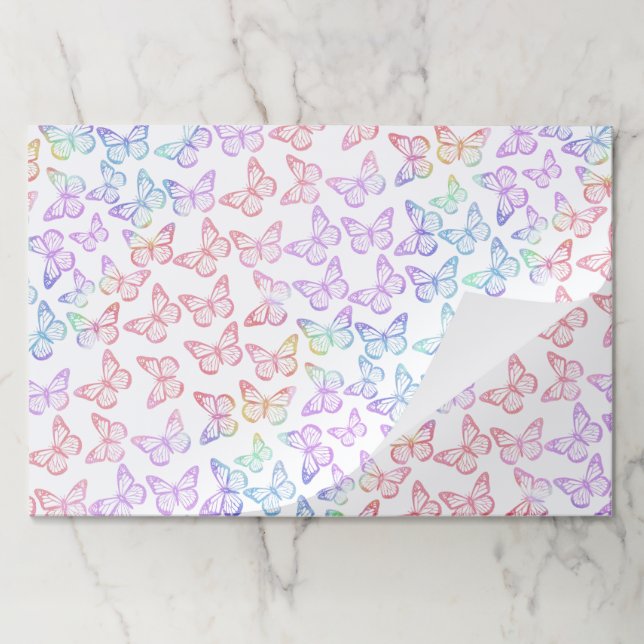 Bloc De Hojas 25 hojas Pastel Butterflies Business Gift Wrap (Plegada)