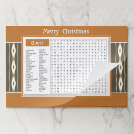 Bloc De Hojas 25 juegos de papel para Navidades de cobre