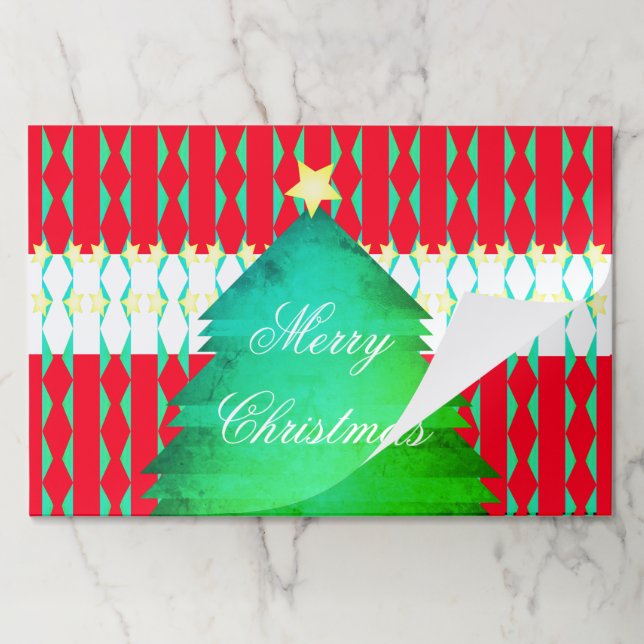 Bloc De Hojas 25 Navidades de piezas Placemat de papel decorativ (Plegada)