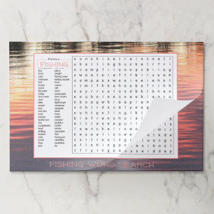 Bloc De Hojas 25 Placas de papel de partida de pesca