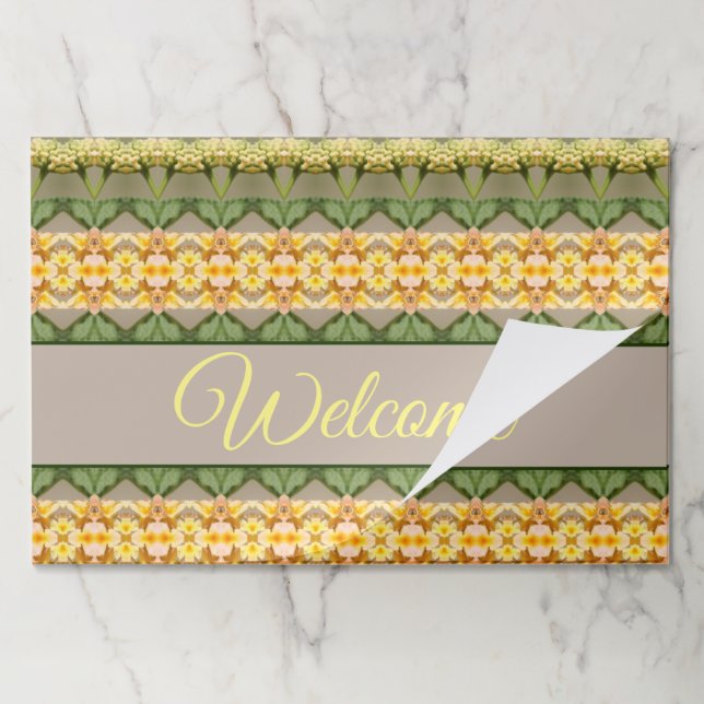 Bloc De Hojas 25 Placemats de bienvenida para eventos de papel (Plegada)