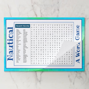 Bloc De Hojas 25 Placemats De Papel Náutico