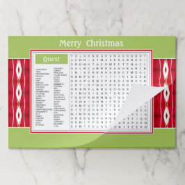 Bloc De Hojas 25 Placemats de papel para juegos de palabras navi