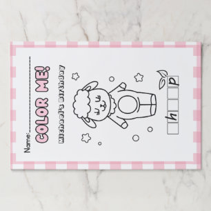 Bloc De Hojas Actividad de coloración de los niños de cumpleaños