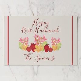 Bloc De Hojas Acuarela deja manzanas Rosh Hashanah P Placemats