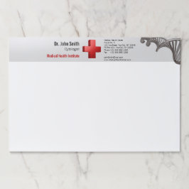 Bloc De Hojas ADN cruzado de símbolo 3D médico profesional