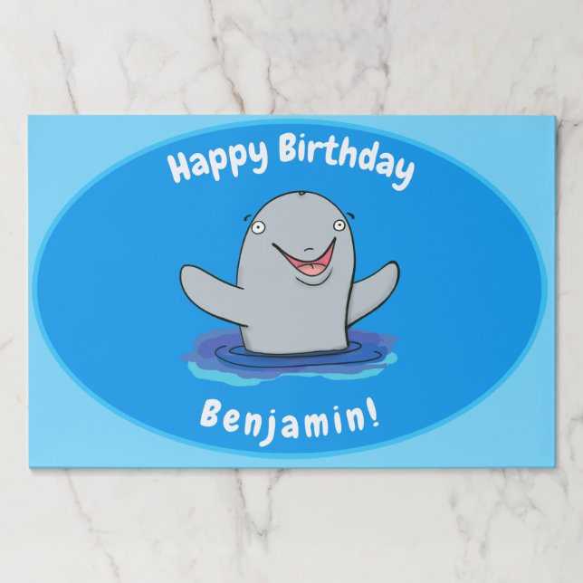 Bloc De Hojas Adorable feliz ilustracion personalizado de marsop (Anverso)