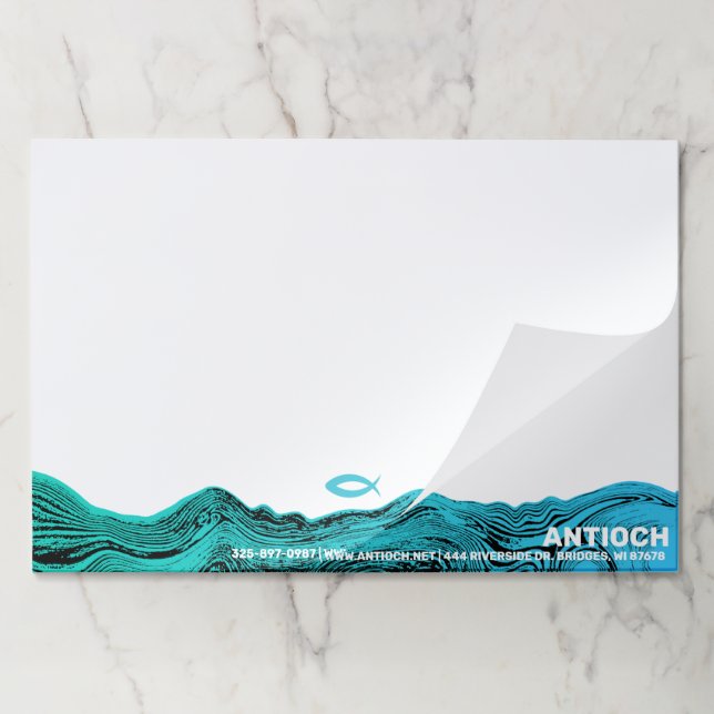 Bloc De Hojas Aguas onduladas Jesús Pescado (Plegada)