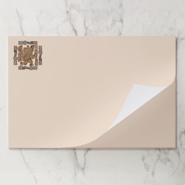 Bloc De Hojas Águila azteca guerrera arte tribal antiguo (Plegada)