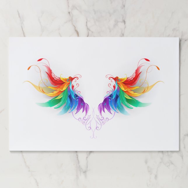 Bloc De Hojas Alas del arco iris fluidas (Anverso)