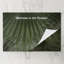 Alfombra de papel tropical verde oscuro estética