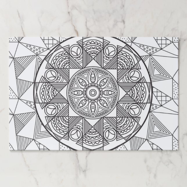 Bloc De Hojas Almohadilla de dibujo - Triángulos abstractos (Anverso)