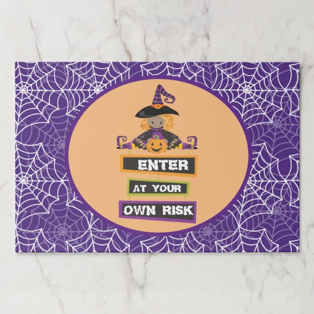 Bloc De Hojas Almohadilla de escritura de Halloween, placemat de (Anverso)