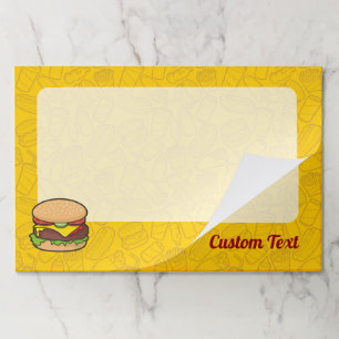 Bloc De Hojas Almohadilla de papel Cheeseburger