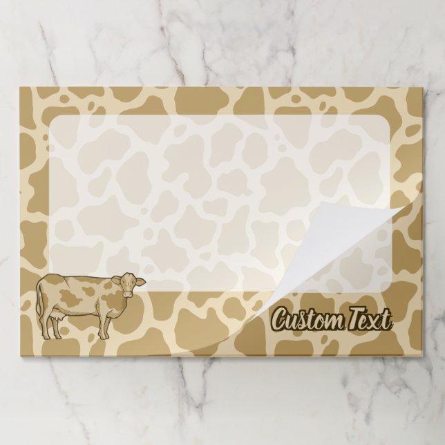 Bloc De Hojas Almohadilla de papel de perfil de vaca (Plegada)