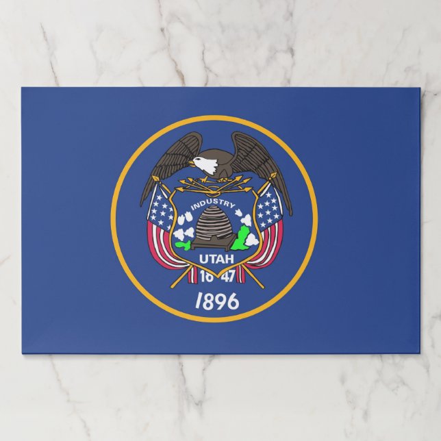 Bloc De Hojas Almohadilla de papel lacrimógeno con bandera de Ut (Anverso)