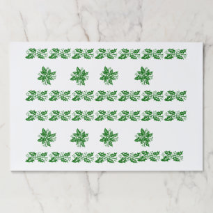 Bloc De Hojas Almohadilla de placemat - Hojas de Holly Verde