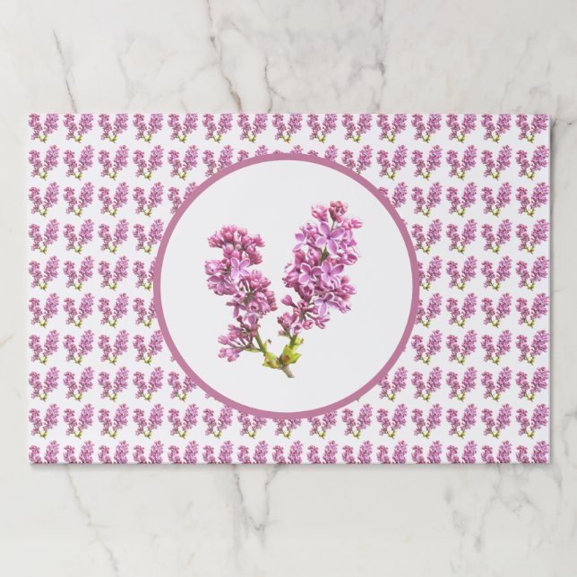 Bloc De Hojas Almohadilla de placemat - Lilac Blossoms (Anverso)