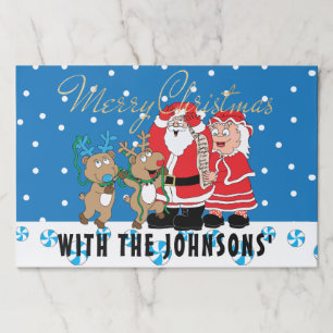 Bloc De Hojas Almohadilla de Placemat para navidades y Santa Sno