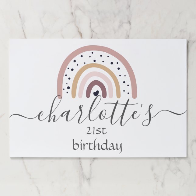 Bloc De Hojas Almohadilla de Placemats de papel personalizar - S (Anverso)