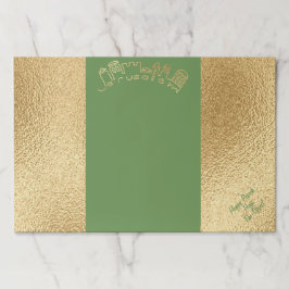 Bloc De Hojas Almohadilla de plástico para albañil y oro verde J