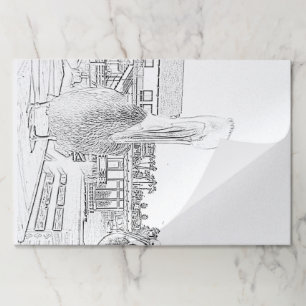 Bloc De Hojas Almohadilla para aletas - Pelican sobre el muelle 