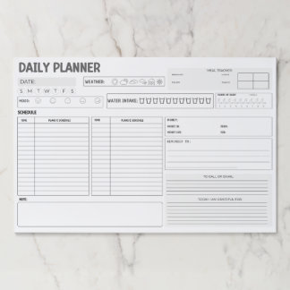 Bloc De Hojas Almohadilla para el desalojo diario del planificad