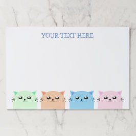 Bloc De Hojas Amantes de gatos personalizados
