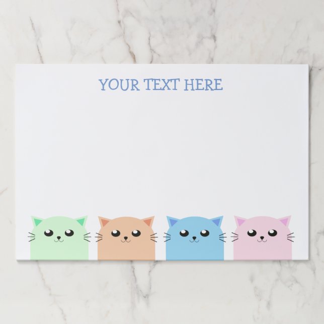 Bloc De Hojas Amantes de gatos personalizados (Anverso)