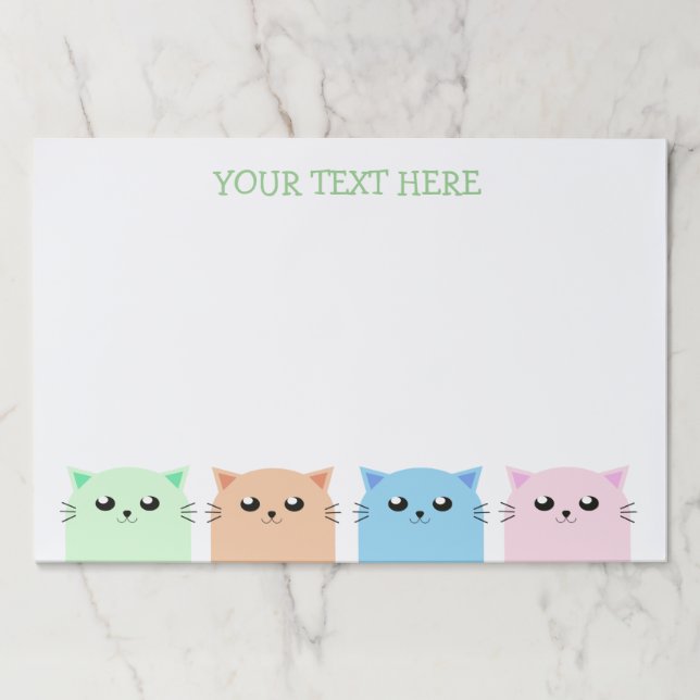 Bloc De Hojas Amantes de gatos personalizados (Anverso)