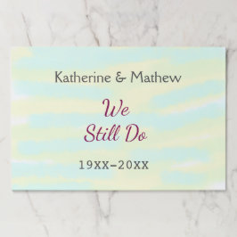 Bloc De Hojas Amarillo verde Votos aniversario de renovación de 