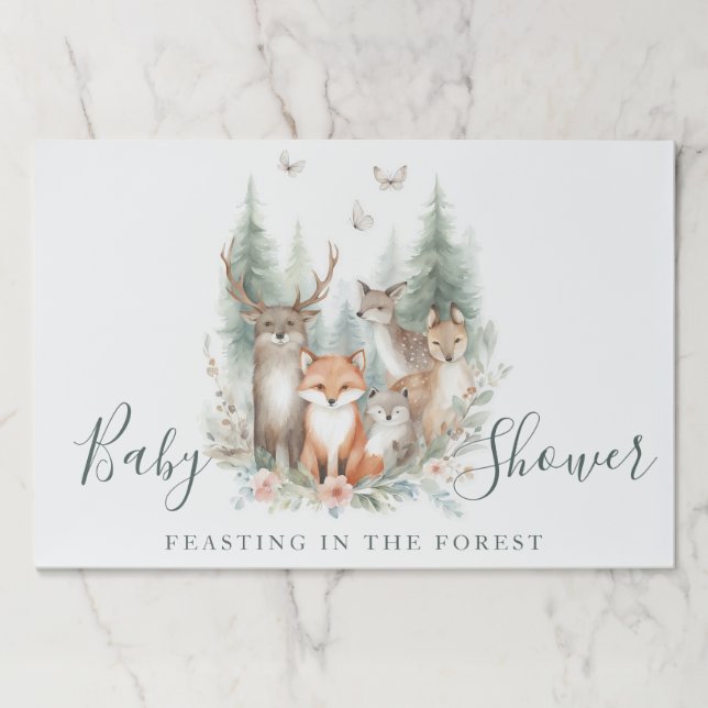 Bloc De Hojas Animales de acuarela de Woodland (Anverso)