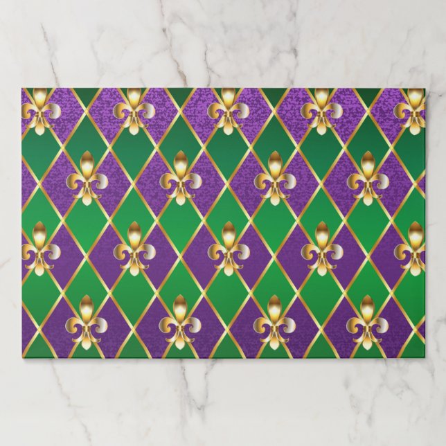 Bloc De Hojas Antecedentes de joyas Mardi Gras (Anverso)