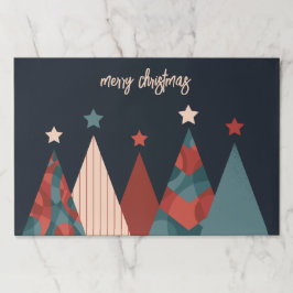 Bloc De Hojas Árbol abstracto de navidad de Feliz Navidad