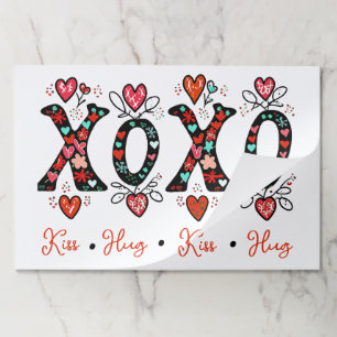 Bloc De Hojas Arte de doodle Kisses y abrazos Valentine