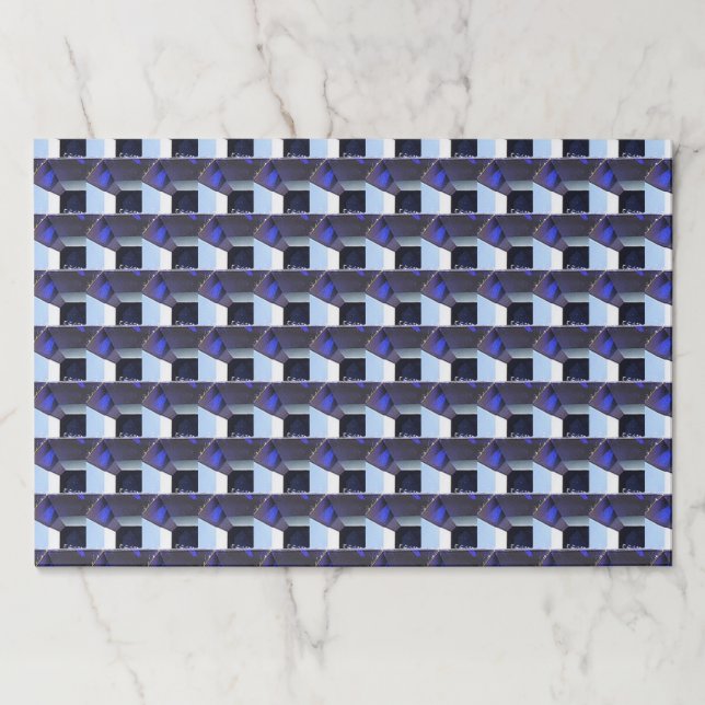 Bloc De Hojas Azul de zafiro rectangular (Anverso)