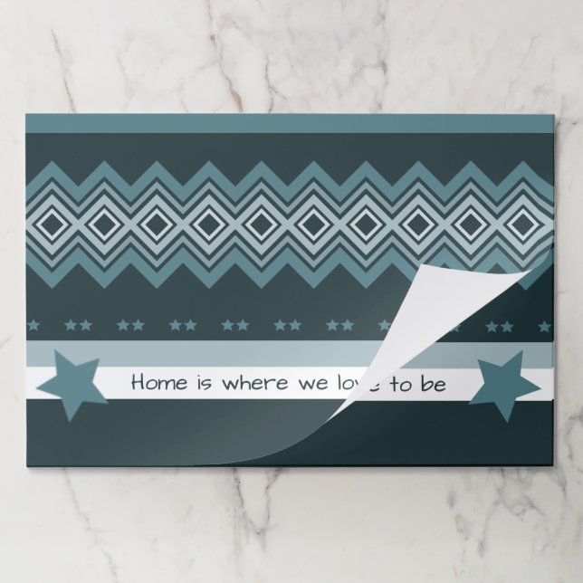 Bloc De Hojas Azul turquesa y claro (Plegada)