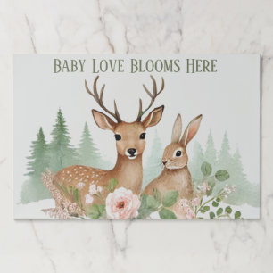 Bloc De Hojas Baby Shower de Woodland Animals