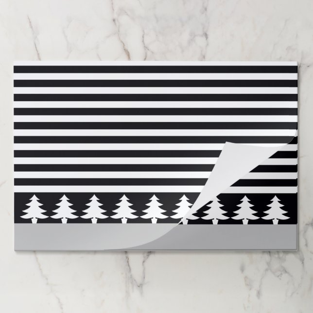 Bloc De Hojas Banda moderna en blanco y negro (Plegada)