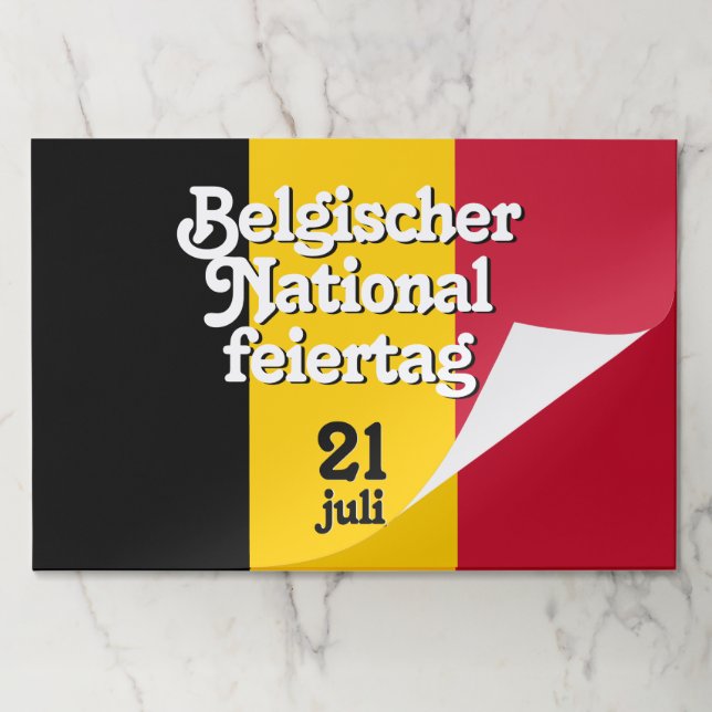 Bloc De Hojas Bandera belga de Belgischer Nationalfeiertag (Plegada)
