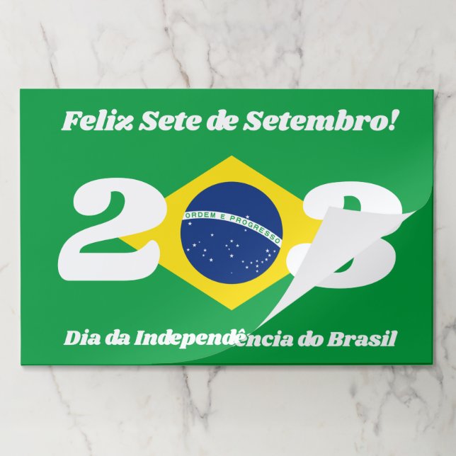 Bloc De Hojas Bandera de Brasil, Día de la Independencia de Sete (Plegada)