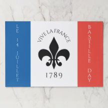 Bandera de Francia del Día de la Bastilla Fleur-de