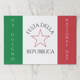 Bloc De Hojas Bandera del Día Nacional de la Festa della Repubbl