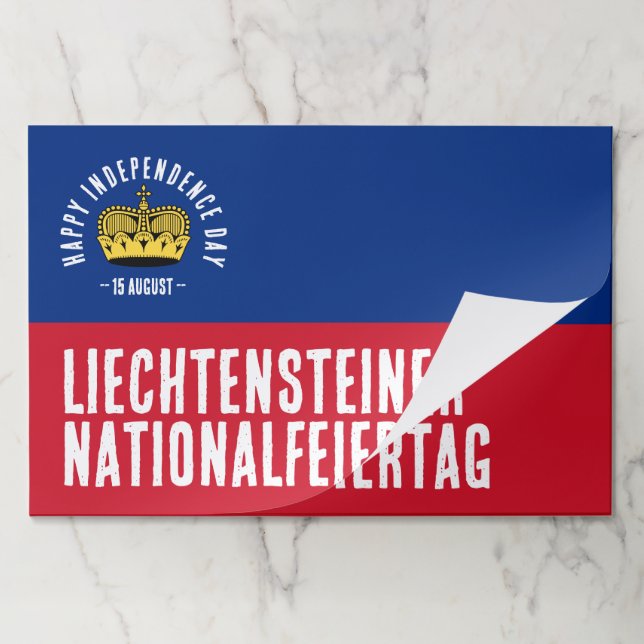 Bloc De Hojas Bandera del Día Nacional de Liechtenstein (Plegada)