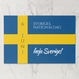 Bloc De Hojas Bandera del Día Nacional Sueco Sveriges Nationalda