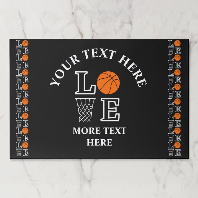 Bloc De Hojas Basketball Birthday, Player Paper Placemats (Anverso)