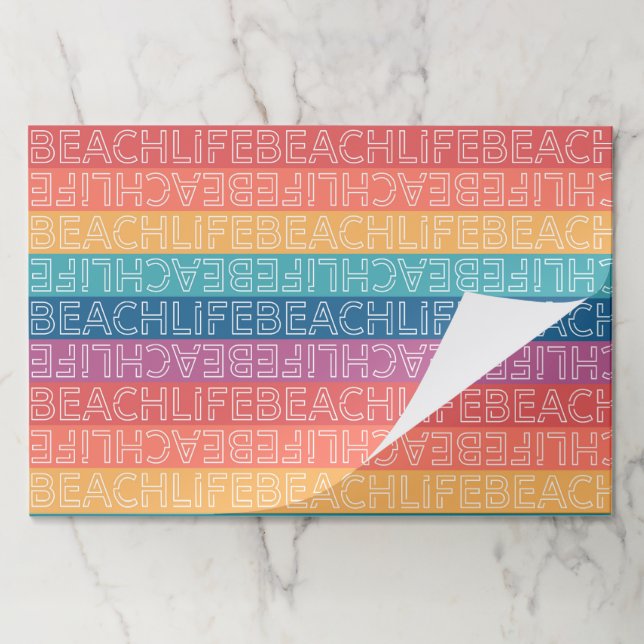 Bloc De Hojas Beach Paper Placemats (Plegada)