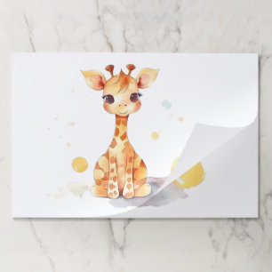 Bloc De Hojas Bebé lindo Giraffe Grandes Placemáticas despedazad