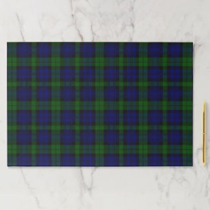 Bloc De Hojas Black Watch Tartan Blue Green Plage
