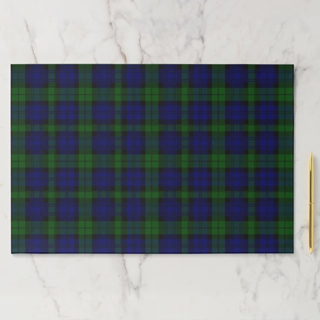 Bloc De Hojas Black Watch Tartan Blue Green Plage (In situ)